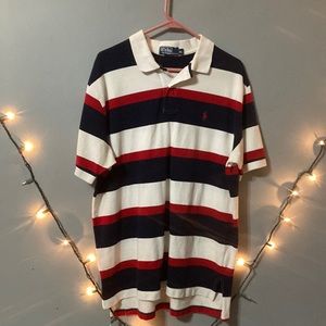Extra Large Red, White, and Blue Polo Shirt By Ralph Lauren